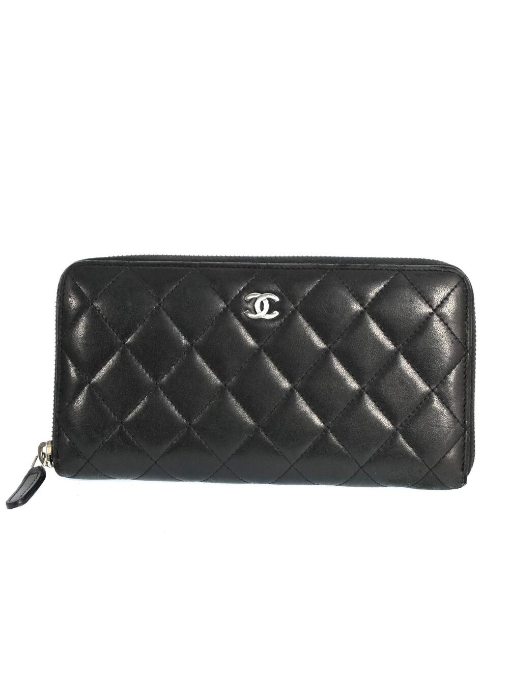 Auth Chanel Lamb Skin Matelasse Cc Logo #259285C53B